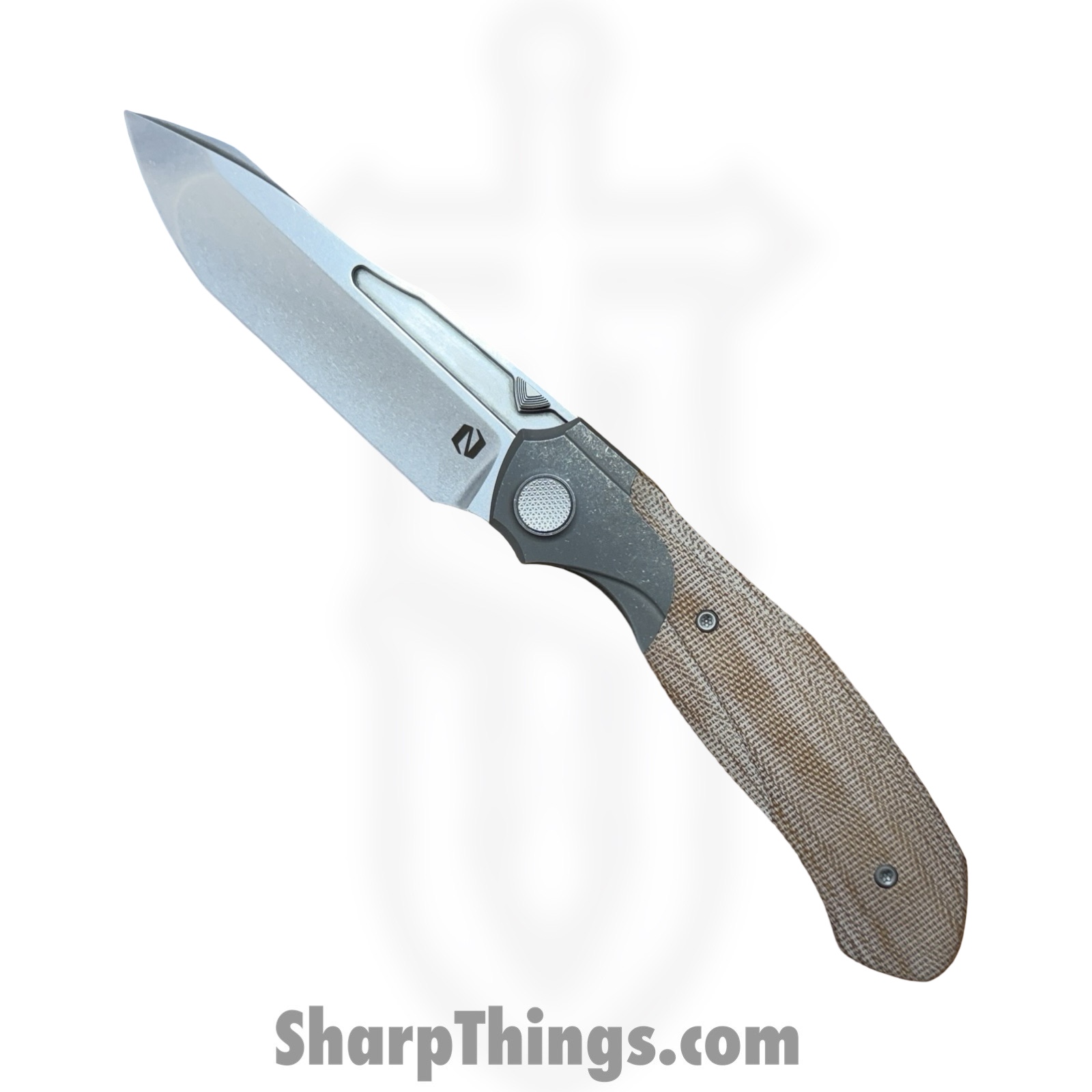 NULLBS2601_1.jpg Null Knives - NULLBS2601 - Vandal - Folding Knife - Vanax SuperClean Stonewash Tanto - Micarta - Natural - Image 1