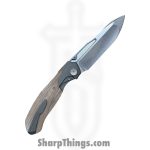 Null Knives - NULLBS2601 - Vandal - Folding Knife - Vanax SuperClean Stonewash Tanto - Micarta - Natural - Image 2