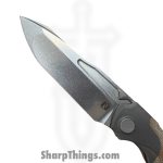 Null Knives - NULLBS2601 - Vandal - Folding Knife - Vanax SuperClean Stonewash Tanto - Micarta - Natural - Image 5