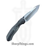 Null Knives - NULLBS2602 - Vandal - Folding Knife - Vanax SuperClean Stonewash Tanto - Micarta - Black - Image 2