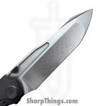 Null Knives - NULLBS2602 - Vandal - Folding Knife - Vanax SuperClean Stonewash Tanto - Micarta - Black - Image 4