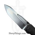 Null Knives - NULLBS2602 - Vandal - Folding Knife - Vanax SuperClean Stonewash Tanto - Micarta - Black - Image 5