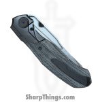 Null Knives - NULLBS2602 - Vandal - Folding Knife - Vanax SuperClean Stonewash Tanto - Micarta - Black - Image 6