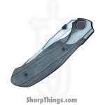 Null Knives - NULLBS2602 - Vandal - Folding Knife - Vanax SuperClean Stonewash Tanto - Micarta - Black - Image 7