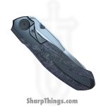 Null Knives - NULLBS2603 - Vandal - Folding Knife - Vanax SuperClean Satin Tanto - Titanium FATCarbon - Purple Haze - Image 6