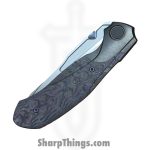 Null Knives - NULLBS2603 - Vandal - Folding Knife - Vanax SuperClean Satin Tanto - Titanium FATCarbon - Purple Haze - Image 7