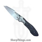 Null Knives - NULLBS2604 - VooDoo - Folding Knife - Vanax SuperClean Satin Clip Point - Titanium Technocarbo - Purple