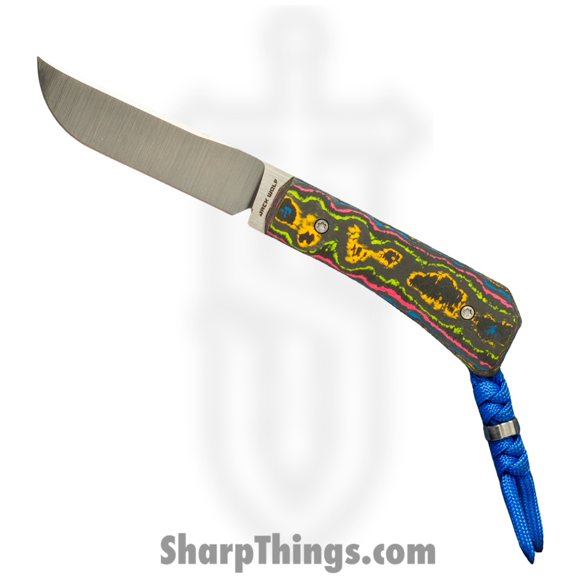 PIONE-FX-01-CC-80S_1.jpg Jack Wolf Knives - PIONE-FX-01-CC-80S - Pioneer FIXedc - Fixed Blade Knife - CPM S90V Satin Drop Point - FatCarbon - 80's - Image 1