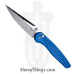 ProTech - PN1100-LTD Blue - Avalon - Folding Knife - CPM MagnaCut Satin Drop Point - Knurled Aluminum - Blue