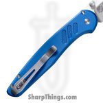 ProTech - PN1100-LTD Blue - Avalon - Folding Knife - CPM MagnaCut Satin Drop Point - Knurled Aluminum - Blue - Image 5