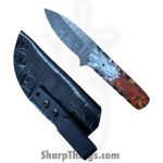 Red Monkey CK - RMCKBS2604 - River Monkey - Fixed Blade Knife - Damascus Wharncliffe - Epoxy - Multi