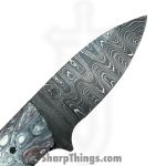Red Monkey CK - RMCKBS2604 - River Monkey - Fixed Blade Knife - Damascus Wharncliffe - Epoxy - Multi - Image 4
