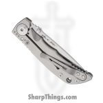 Spartan Blades - SF10SW - Spartan Harsey - Folding Knife - CPM Magnacut Stonewash Drop Point - 6AL4V Titanium - Silver - Image 4