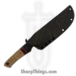Lex Rex - SQ5755537 - Crusader - Fixed Blade Knife - 80crv2 Acid Wash Drop Point - Burl Wood - Multi - Image 3