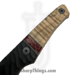 Lex Rex - SQ5755537 - Crusader - Fixed Blade Knife - 80crv2 Acid Wash Drop Point - Burl Wood - Multi - Image 5
