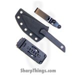 TacKnives - TACKBS2601 - Mini Marlin - Fixed Blade Knife - 14C28N Coated Modified Tanto - Micarta - Black - Image 3