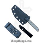 TacKnives - TACKBS2602 - Mini Marlin - Fixed Blade Knife - 14C28N Coated Modified Tanto - Micarta - Brown - Image 8
