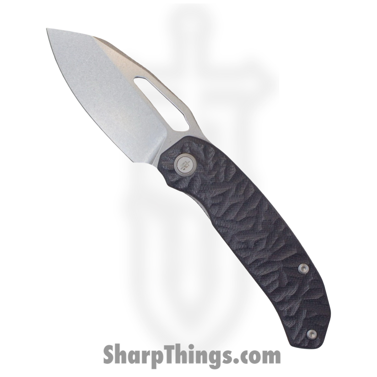 TACKBS2603_1-1.jpg TacKnives - TACKBS2603 - Magnificient Beast - Folding Knife - 14C28N Stonewash Modified Sheepsfoot - G10 - Black - Image 1
