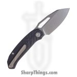 TacKnives - TACKBS2603 - Magnificient Beast - Folding Knife - 14C28N Stonewash Modified Sheepsfoot - G10 - Black - Image 2