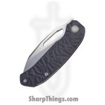 TacKnives - TACKBS2603 - Magnificient Beast - Folding Knife - 14C28N Stonewash Modified Sheepsfoot - G10 - Black - Image 3