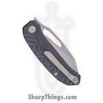 TacKnives - TACKBS2603 - Magnificient Beast - Folding Knife - 14C28N Stonewash Modified Sheepsfoot - G10 - Black - Image 4