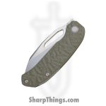 TacKnives - TACKBS2604 - Magnificient Beast - Folding Knife - 14C28N Stonewash Modified Sheepsfoot - G10 - OD Green - Image 3