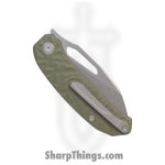 TacKnives - TACKBS2604 - Magnificient Beast - Folding Knife - 14C28N Stonewash Modified Sheepsfoot - G10 - OD Green - Image 4