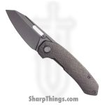 TacKnives - TACKBS2605 - Intruder - Folding Knife - CPM MagnaCut Acid Wash Modified Sheepsfoot - Titanium - Natural
