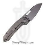 TacKnives - TACKBS2605 - Intruder - Folding Knife - CPM MagnaCut Acid Wash Modified Sheepsfoot - Titanium - Natural - Image 2