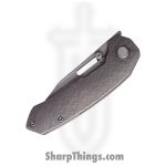 TacKnives - TACKBS2605 - Intruder - Folding Knife - CPM MagnaCut Acid Wash Modified Sheepsfoot - Titanium - Natural - Image 3