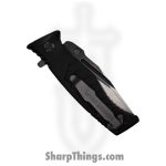WithArmour - WA-039BK - Torpedo - Assisted Open Knife - 440C SS Stonewash Clip Point/Recurve - G10 - Black - Image 4