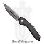 WithArmour - WA-082CFG - Gent - Folding Knife - D2 Satin Drop Point - G10 CF - Black