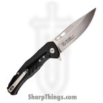 WithArmour - WA-085BK - Thor - Folding Knife - D2 Satin Spear Point - Aluminum G10 - Black - Image 2