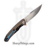 WithArmour - WA-091DTG - Flint - Folding Knife - D2 Satin Drop Point - G10 - Tan - Image 2