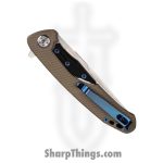 WithArmour - WA-091DTG - Flint - Folding Knife - D2 Satin Drop Point - G10 - Tan - Image 4