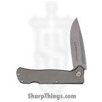 WithArmour - WA-092SW - Stones - Folding Knife - D2 Blasted Drop Point - Titanium - Grey - Image 3