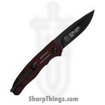 WithArmour - WA-095RG - Coral - Folding Knife - D2 Coated Drop Point - G10 - Red Black - Image 2