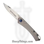 WithArmour - WA-096TG - Elise - Folding Knife - D2 Satin Drop Point - Titanium - Grey