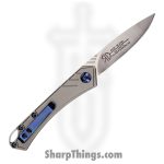 WithArmour - WA-096TG - Elise - Folding Knife - D2 Satin Drop Point - Titanium - Grey - Image 2