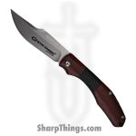 WithArmour - WA-097BW - Cliff - Folding Knife - D2 Stonewash Bowie - G10 Pakkawood - Brown Black