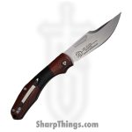 WithArmour - WA-097BW - Cliff - Folding Knife - D2 Stonewash Bowie - G10 Pakkawood - Brown Black - Image 2