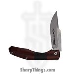 WithArmour - WA-097BW - Cliff - Folding Knife - D2 Stonewash Bowie - G10 Pakkawood - Brown Black - Image 3