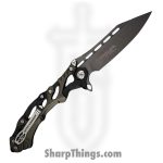 WithArmour - WA-102BG - Alien - Folding Knife - D2 Coated Reverse Tanto - Aluminum G10 - Black - Image 2