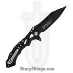WithArmour - WA-102BK - Alien - Folding Knife - D2 Coated Reverse Tanto - 420J2 G10 - Black - Image 2