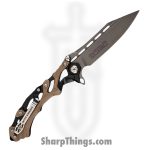 WithArmour - WA-102DT - Alien - Folding Knife - D2 Coated Reverse Tanto - 420J2 G10 - Tan - Image 2