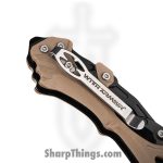 WithArmour - WA-102DT - Alien - Folding Knife - D2 Coated Reverse Tanto - 420J2 G10 - Tan - Image 8