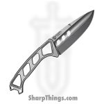 WithArmour - WA-105ST - Stout - Fixed Blade Knife - WASTEEL Stonewash Clip Point - WASTEEL - Silver - Image 2