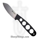 WithArmour - WA079-65BKS - NakedMuk - Fixed Blade Knife - AUS-8 Satin Nessmuk P/S - AUS-8 - Black Silver