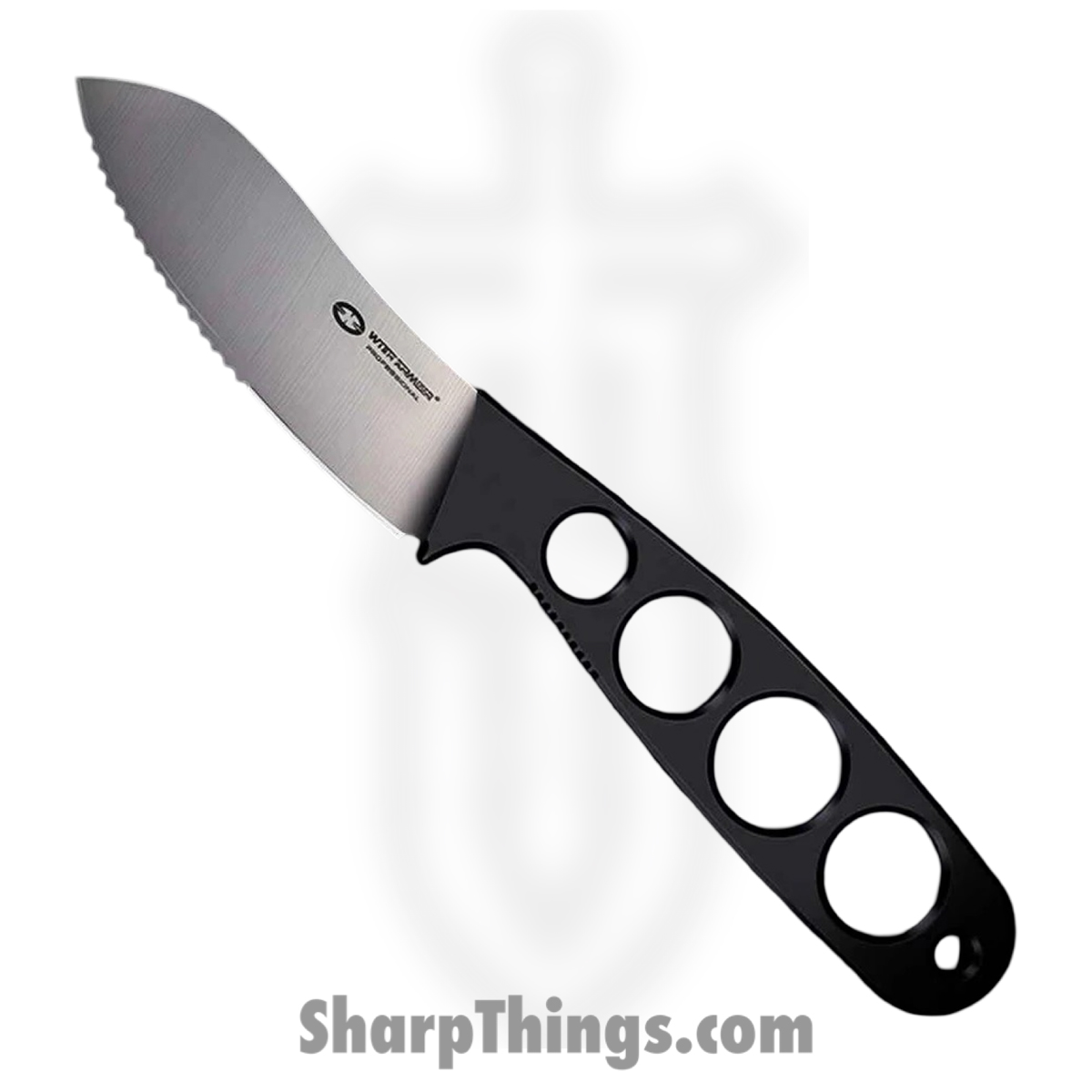 WA079-65BKS_1.jpg WithArmour - WA079-65BKS - NakedMuk - Fixed Blade Knife - AUS-8 Satin Nessmuk P/S - AUS-8 - Black Silver - Image 1