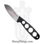 WithArmour - WA079-65BK - NakedMuk - Fixed Blade Knife - AUS-8 Satin Nessmuk - AUS-8 - Black Silver